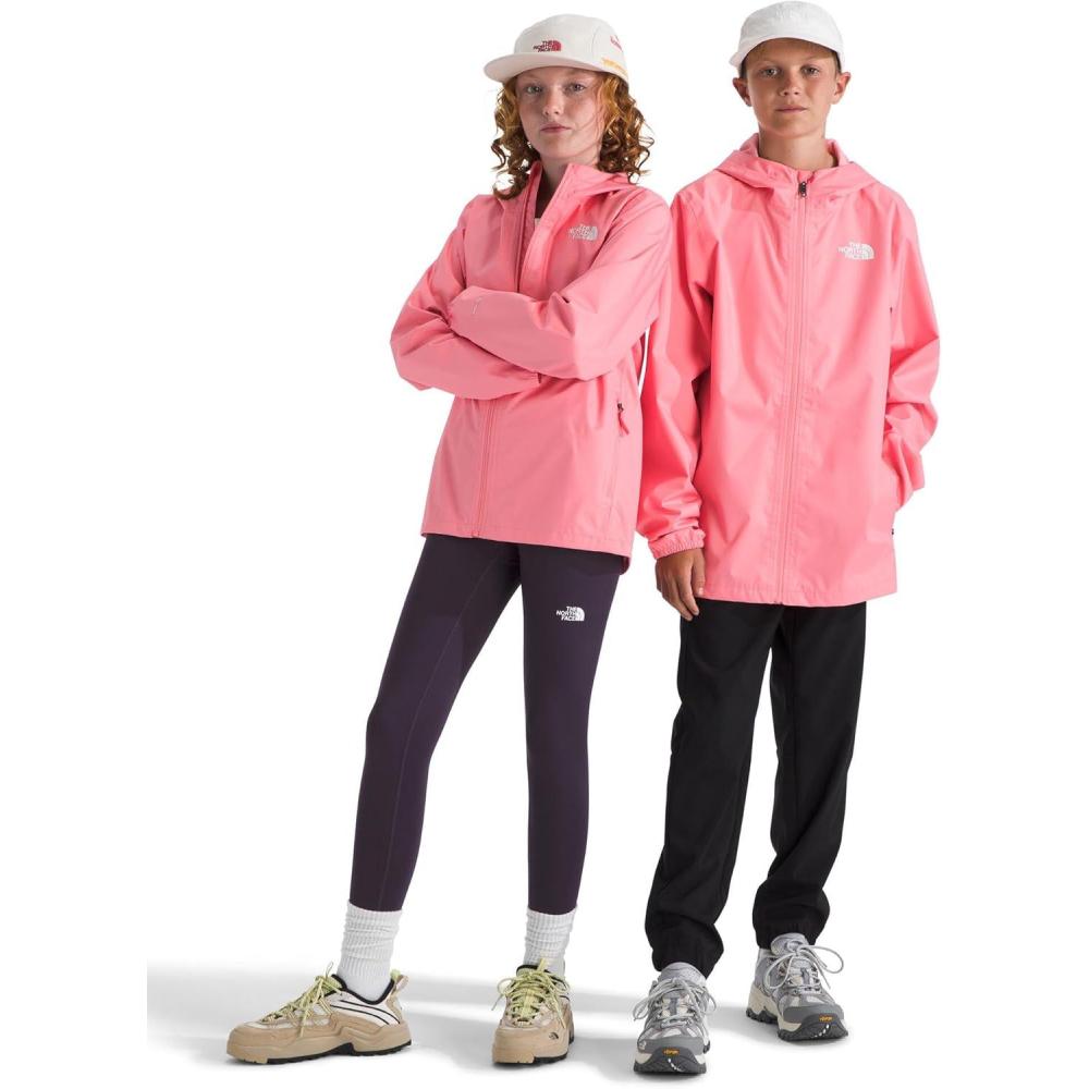 imageThe North Face Unisex Kids Zipline Rain Jacket Waterproof Rain Coat Secure Zip Pockets Weather Ready HoodCoral Crush