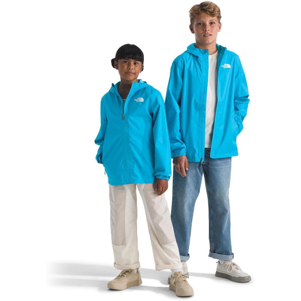 imageThe North Face Unisex Kids Zipline Rain Jacket Waterproof Rain Coat Secure Zip Pockets Weather Ready HoodMeridian Blue
