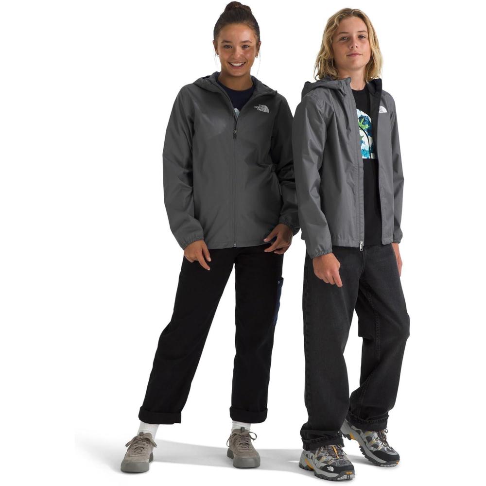 imageThe North Face Unisex Kids Zipline Rain Jacket Waterproof Rain Coat Secure Zip Pockets Weather Ready HoodSmoked Pearl
