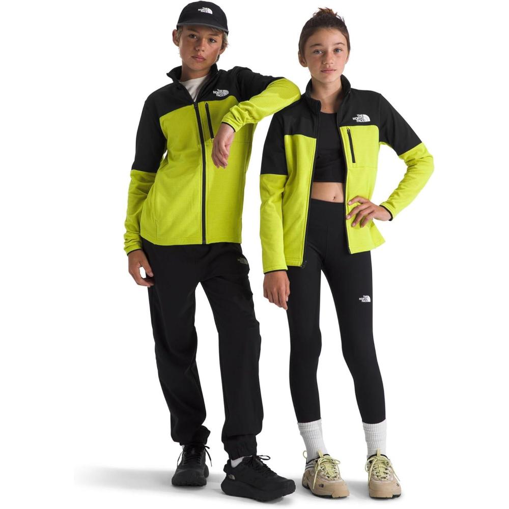 imageThe North Face boys Hike Midlayer Full Zip JacketTnf BlackFizz Lime