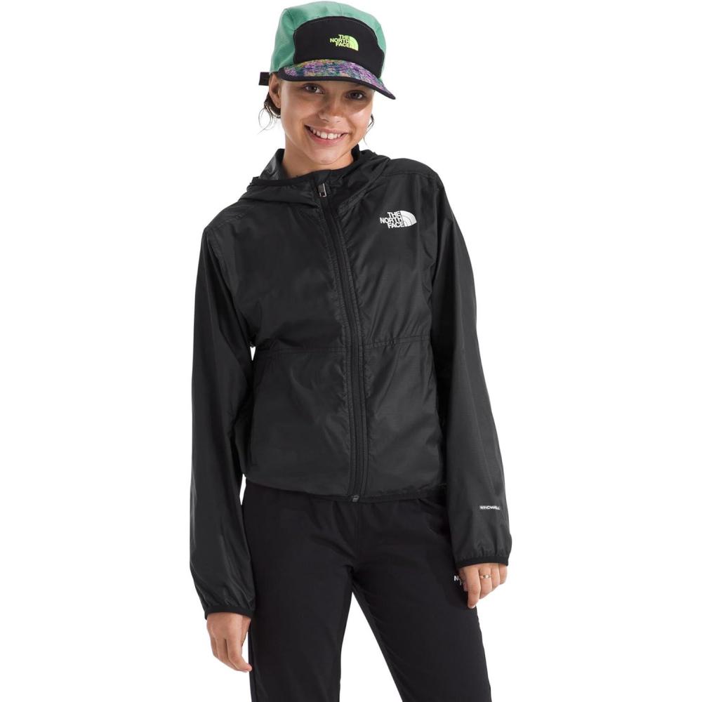 imageThe North Face girls Tnf Cyclone Wind Jacket  Wind amp Water Resistant Upf 40 Sun Protection Builtin Chin GuardTnf Black