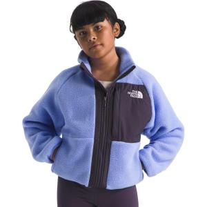 THE NORTH FACE Girls’ Yumiori Full Zip Jacket | Lightweight Fleece Coat, Embroidered Logo & Secure Zip Chest Pocket(Periwinkle Glow/Endless Dusk)