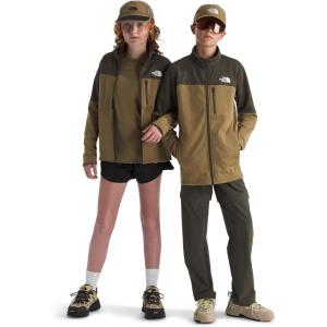The North Face boys Hike Midlayer Full Zip Jacket(New Taupe Green/Cedar)