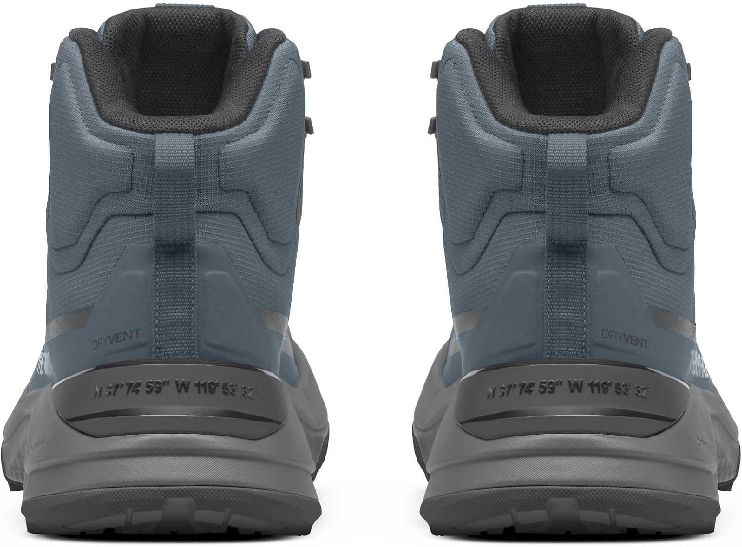 imageThe North Face Mens Fastpack Mid Waterproof Hiking Boot Highly Cushioned Rubber Outsole 5mm LugGranite GreyAnthracite Grey