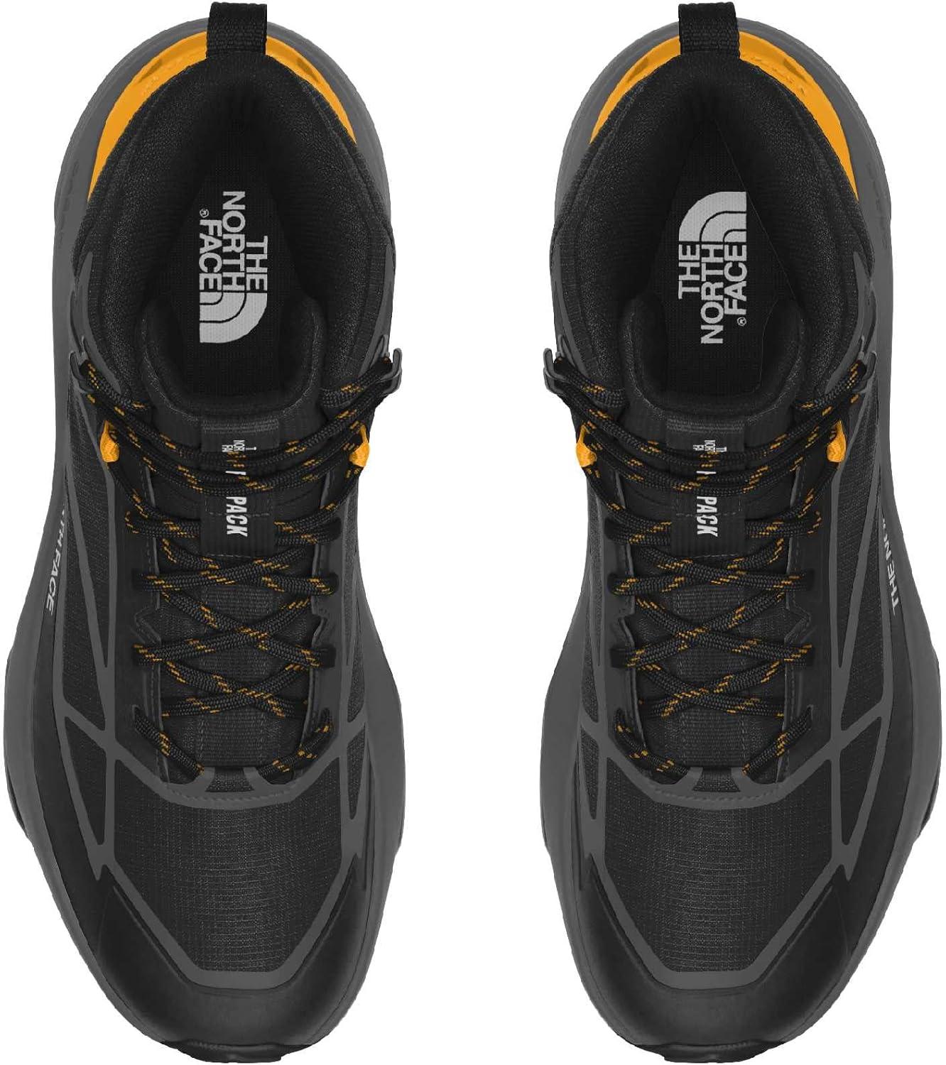 imageThe North Face Mens Fastpack Mid Waterproof Hiking Boot Highly Cushioned Rubber Outsole 5mm LugTnf BlackSummit Gold