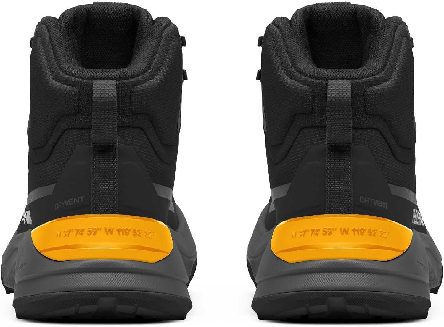 imageThe North Face Mens Fastpack Mid Waterproof Hiking Boot Highly Cushioned Rubber Outsole 5mm LugTnf BlackSummit Gold
