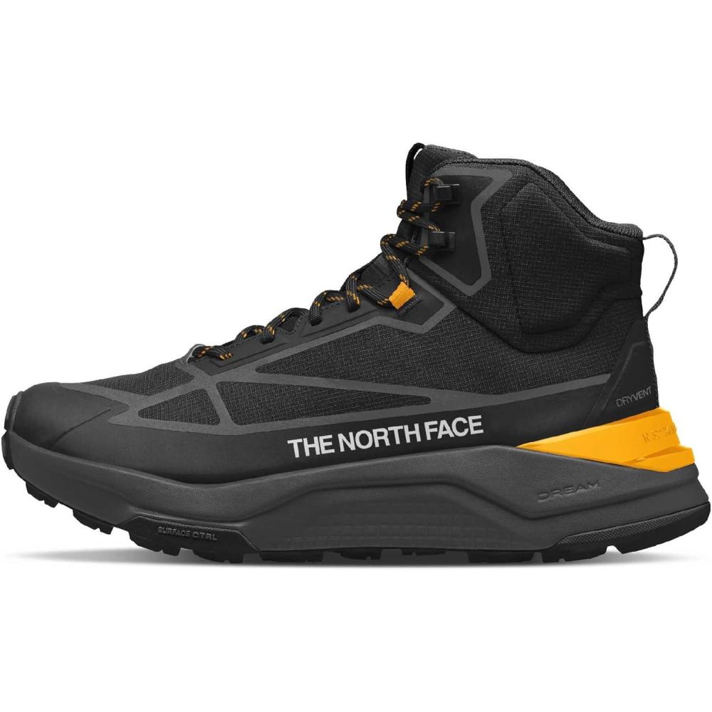 imageThe North Face Mens Fastpack Mid Waterproof Hiking Boot Highly Cushioned Rubber Outsole 5mm LugTnf BlackSummit Gold