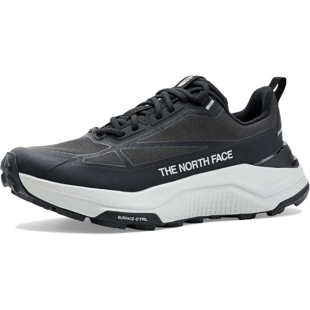 imageThe North Face Womens Fastpack Waterproof Hiking Shoe Highly Cushioned Rubber Outsole 5mm LugsTnf BlackHigh Rise Grey