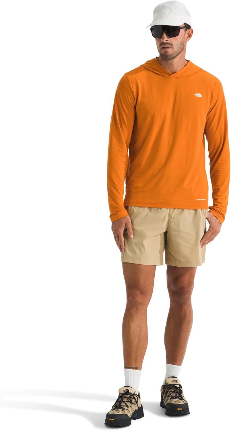 imageTHE NORTH FACE Mens Adventure Sun Hoodie Light amp Breathable With Upf 40 Sun Protection amp 3piece HoodDust Orange