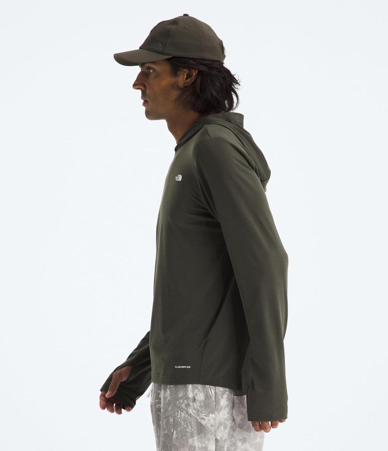 imageTHE NORTH FACE Mens Adventure Sun Hoodie Light amp Breathable With Upf 40 Sun Protection amp 3piece HoodNew Taupe Green