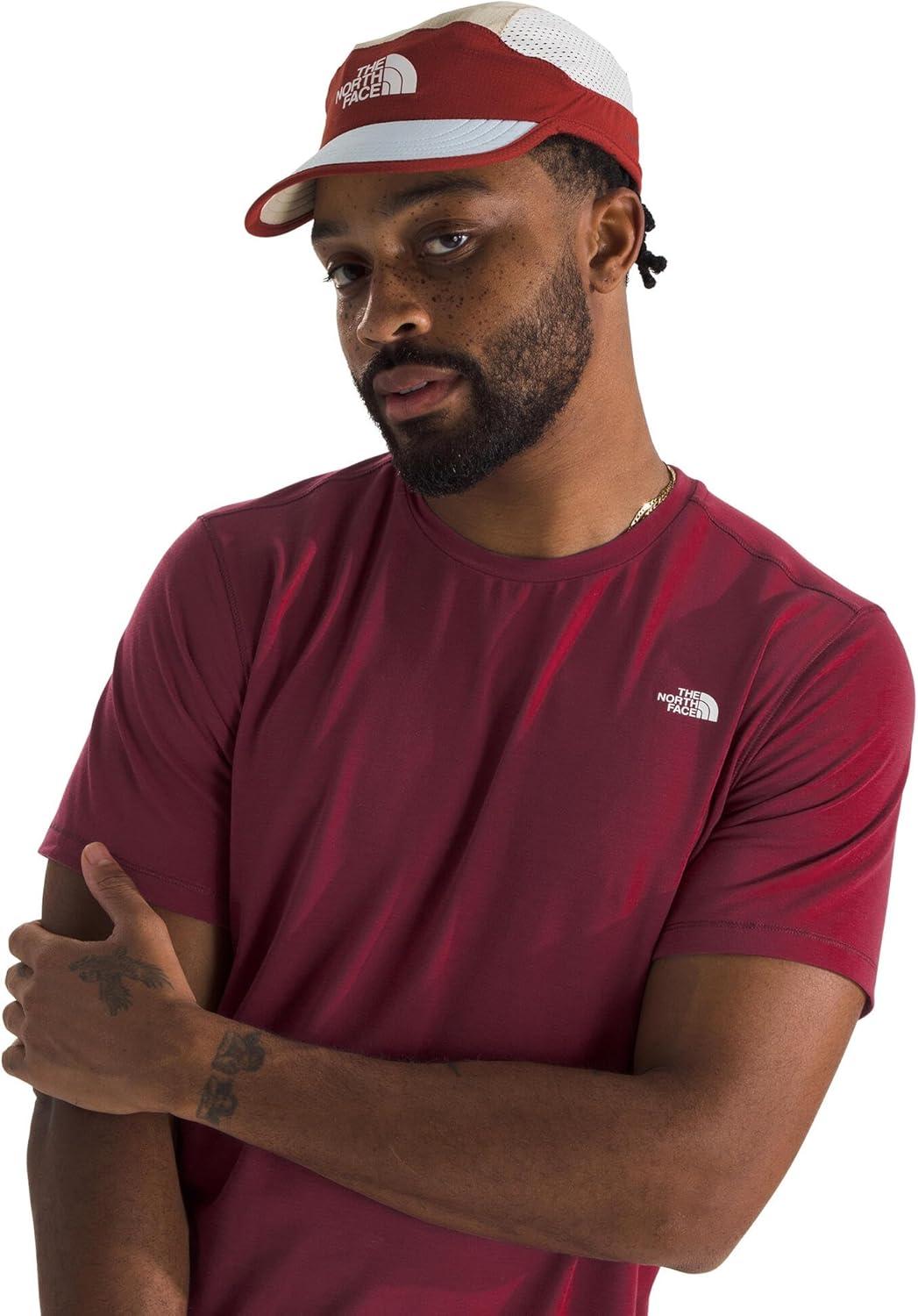 imageTHE NORTH FACE Mens Adventure Tee Lightweight amp Stretchy Shirt With Setin Sleeves amp Heat Transfer LogoBeetroot