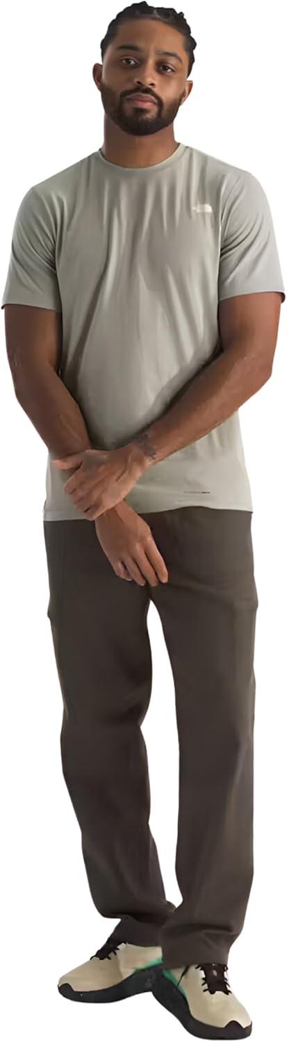 imageTHE NORTH FACE Mens Adventure Tee Lightweight amp Stretchy Shirt With Setin Sleeves amp Heat Transfer LogoClay Grey