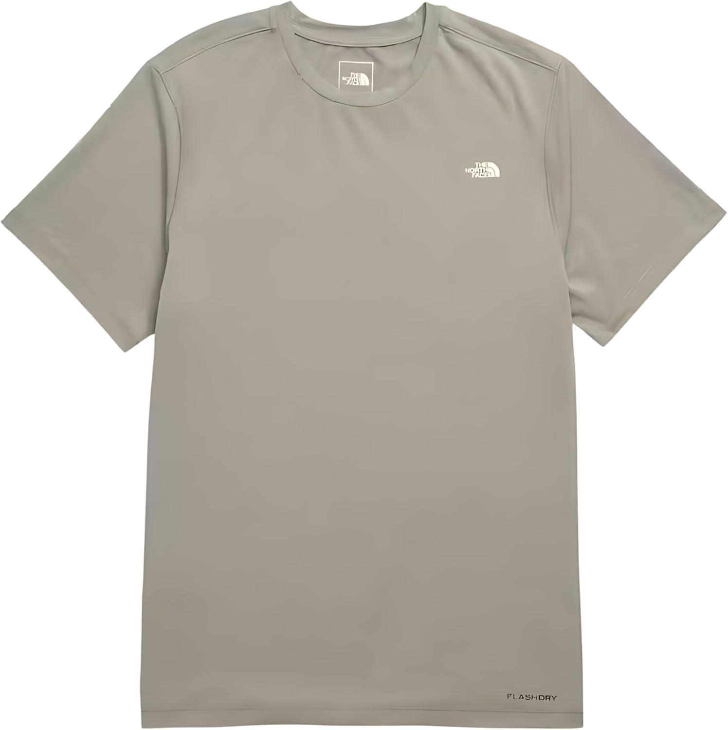 imageTHE NORTH FACE Mens Adventure Tee Lightweight amp Stretchy Shirt With Setin Sleeves amp Heat Transfer LogoClay Grey