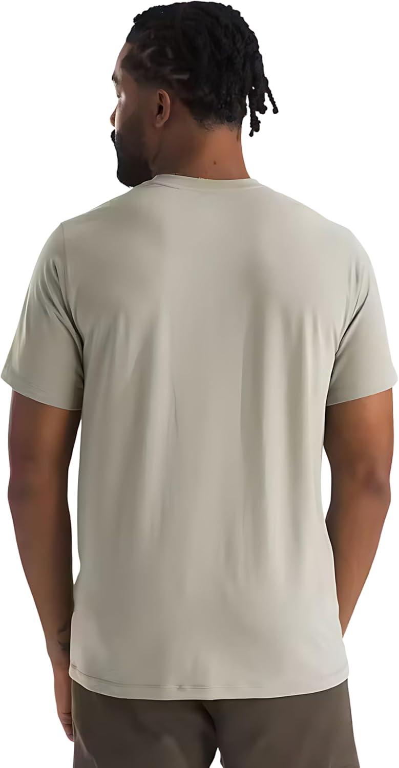 imageTHE NORTH FACE Mens Adventure Tee Lightweight amp Stretchy Shirt With Setin Sleeves amp Heat Transfer LogoClay Grey