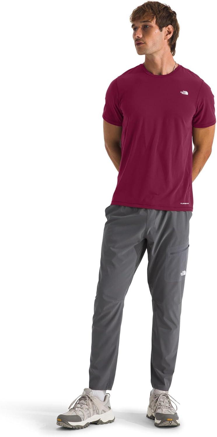 imageTHE NORTH FACE Mens Adventure Tee Lightweight amp Stretchy Shirt With Setin Sleeves amp Heat Transfer LogoCyber Berry