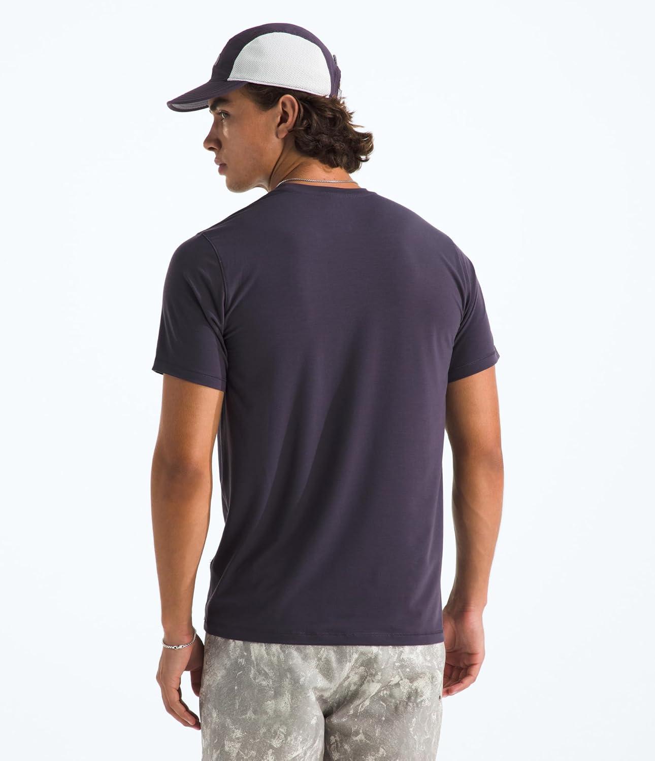 imageTHE NORTH FACE Mens Adventure Tee Lightweight amp Stretchy Shirt With Setin Sleeves amp Heat Transfer LogoEndless Dusk