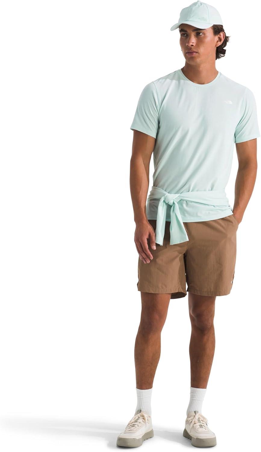 imageTHE NORTH FACE Mens Adventure Tee Lightweight amp Stretchy Shirt With Setin Sleeves amp Heat Transfer LogoOpal Frost