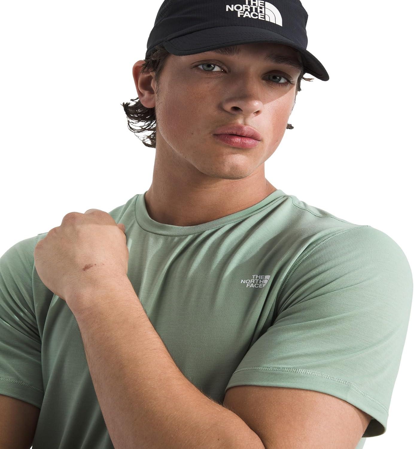 imageTHE NORTH FACE Mens Adventure Tee Lightweight amp Stretchy Shirt With Setin Sleeves amp Heat Transfer LogoSlate Moss
