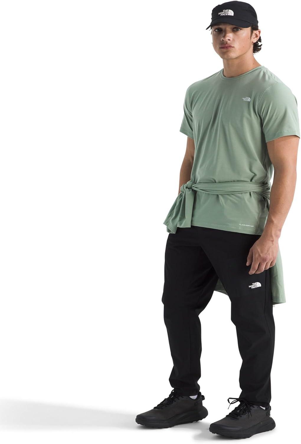 imageTHE NORTH FACE Mens Adventure Tee Lightweight amp Stretchy Shirt With Setin Sleeves amp Heat Transfer LogoSlate Moss