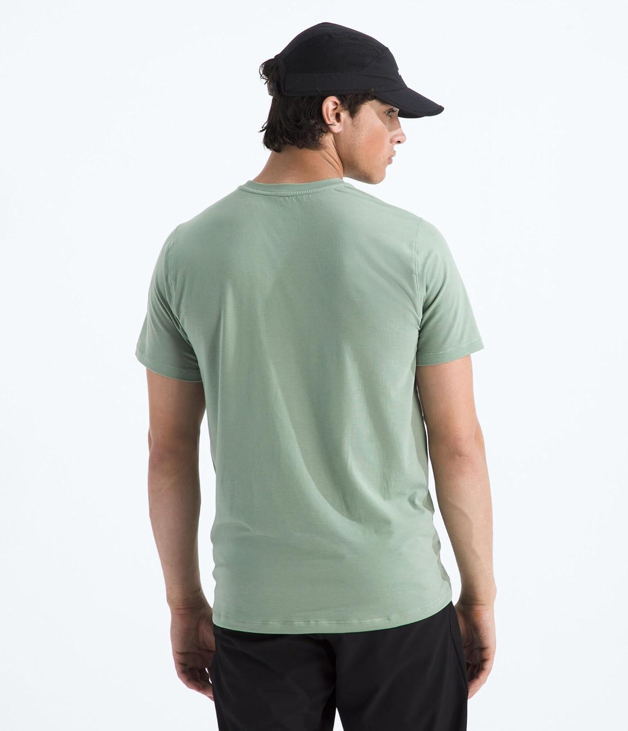 imageTHE NORTH FACE Mens Adventure Tee Lightweight amp Stretchy Shirt With Setin Sleeves amp Heat Transfer LogoSlate Moss