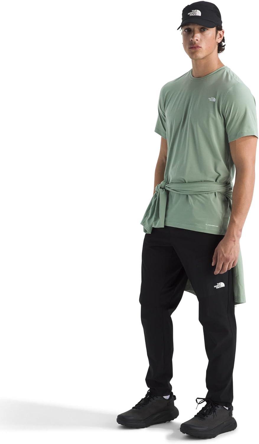 imageTHE NORTH FACE Mens Adventure Tee Lightweight amp Stretchy Shirt With Setin Sleeves amp Heat Transfer LogoSlate Moss