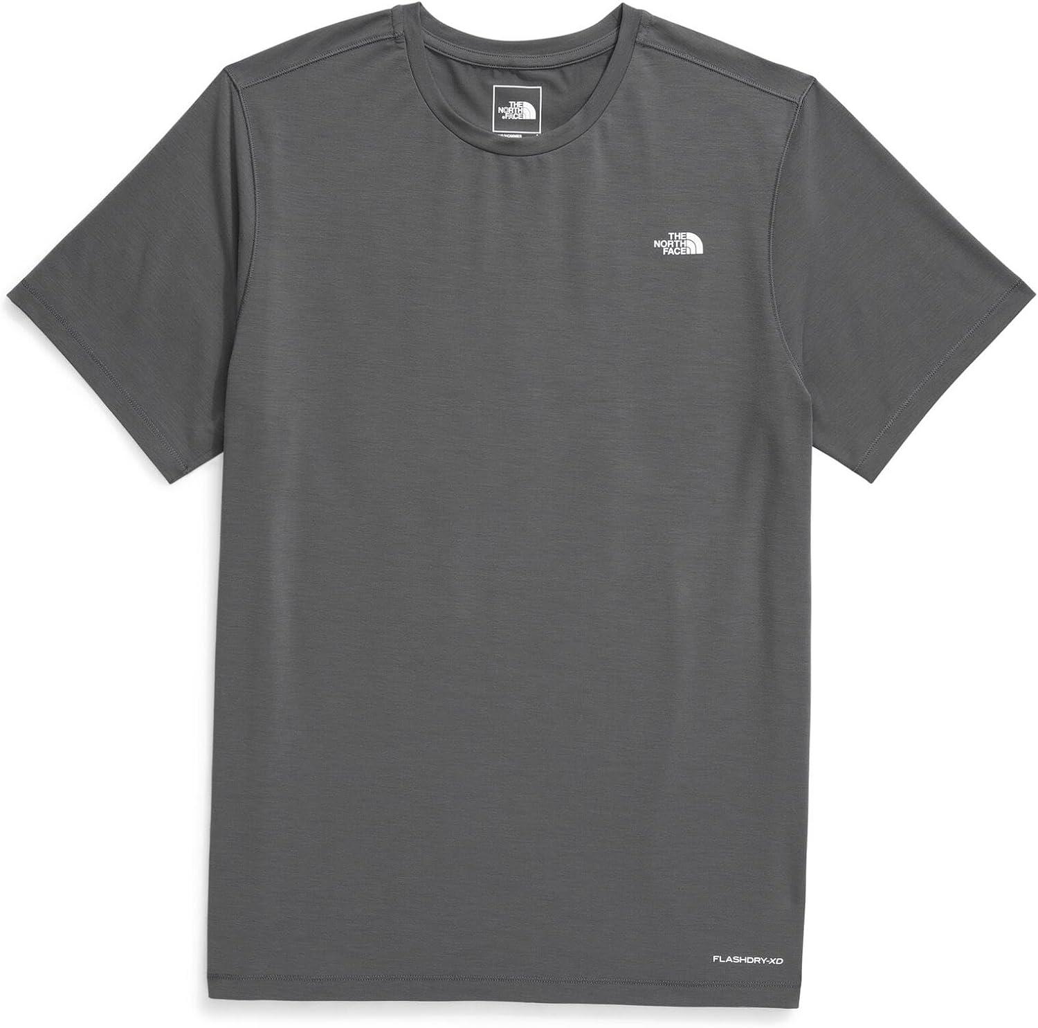imageTHE NORTH FACE Mens Adventure Tee Lightweight amp Stretchy Shirt With Setin Sleeves amp Heat Transfer LogoSmoked Pearl