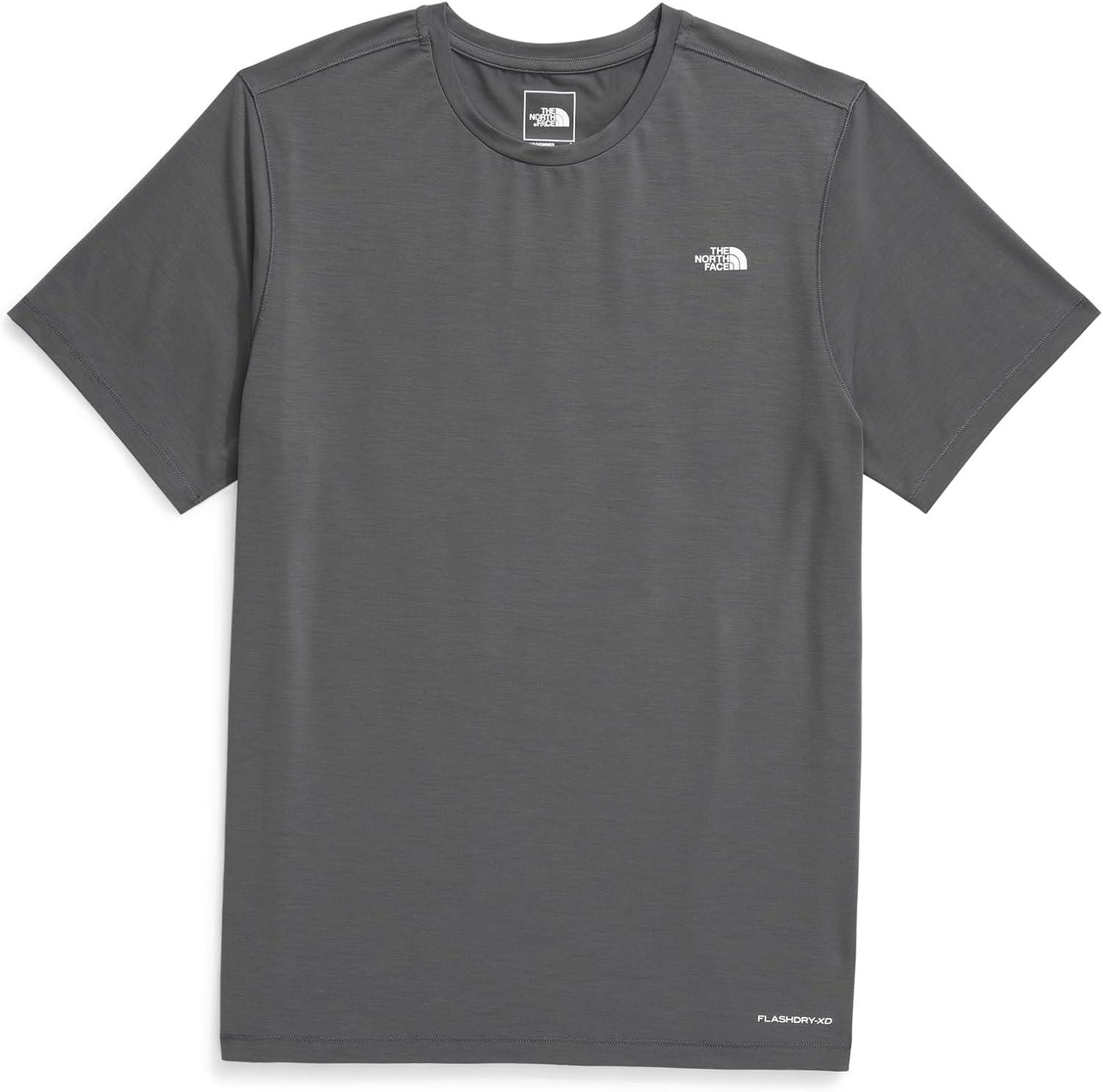 imageTHE NORTH FACE Mens Adventure Tee Lightweight amp Stretchy Shirt With Setin Sleeves amp Heat Transfer LogoSmoked Pearl