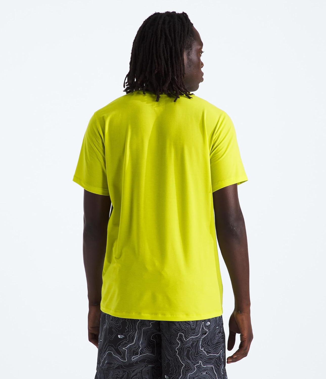 imageTHE NORTH FACE Mens Adventure Tee Lightweight amp Stretchy Shirt With Setin Sleeves amp Heat Transfer LogoSulphur Spring Green