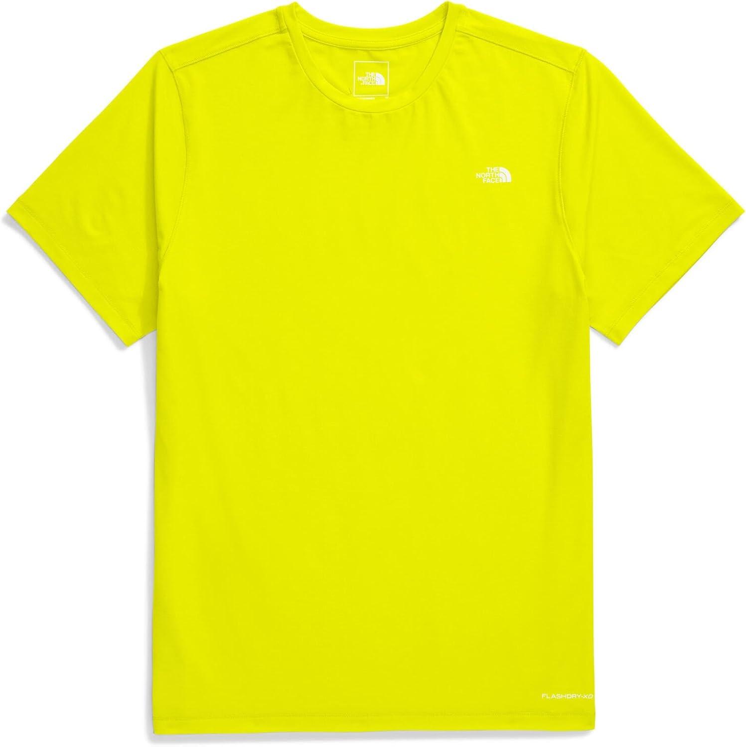 imageTHE NORTH FACE Mens Adventure Tee Lightweight amp Stretchy Shirt With Setin Sleeves amp Heat Transfer LogoSulphur Spring Green