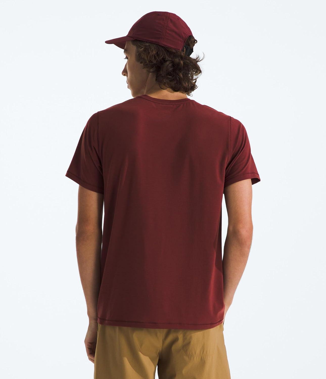 imageTHE NORTH FACE Mens Adventure Tee Lightweight amp Stretchy Shirt With Setin Sleeves amp Heat Transfer LogoSumac