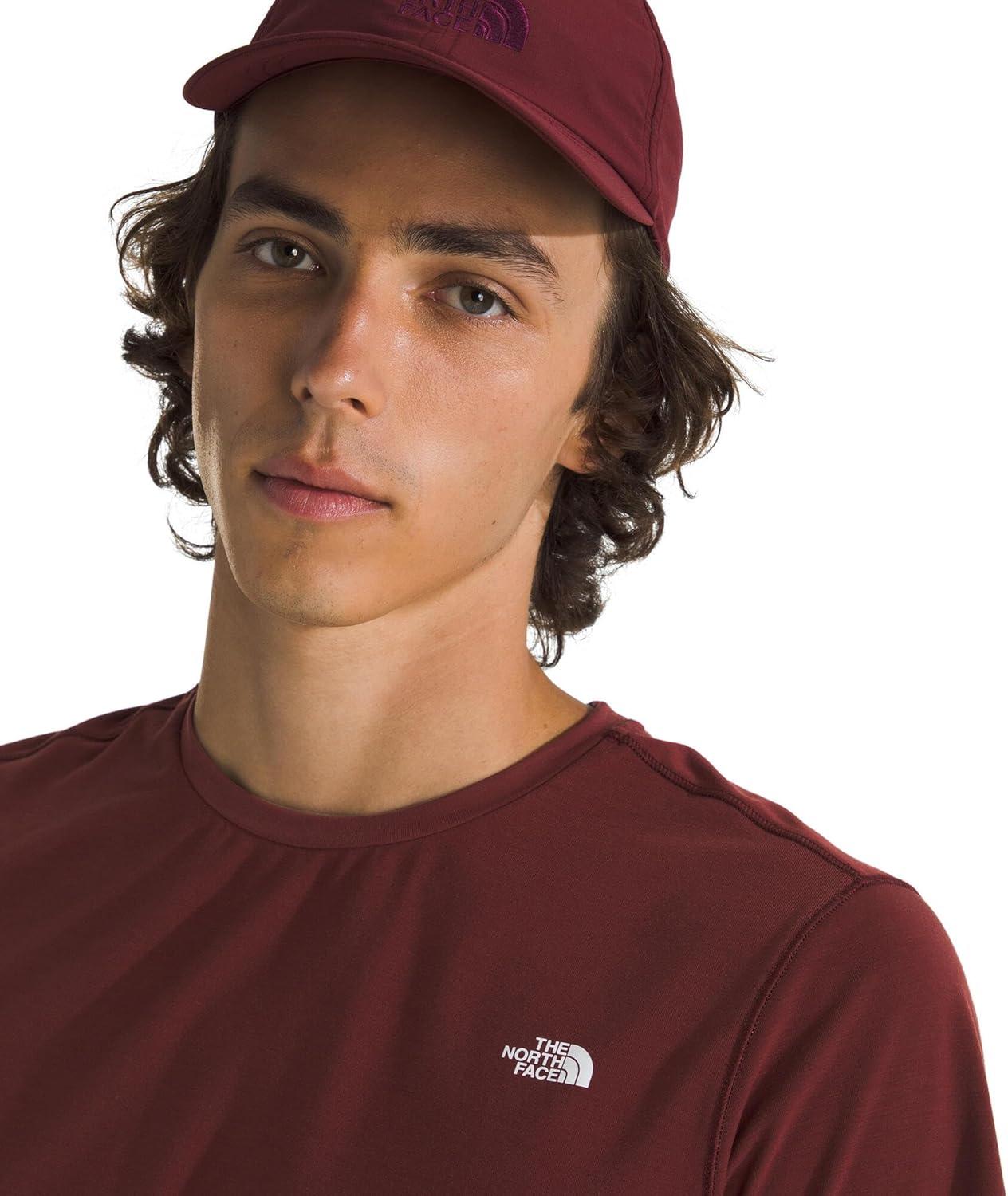 imageTHE NORTH FACE Mens Adventure Tee Lightweight amp Stretchy Shirt With Setin Sleeves amp Heat Transfer LogoSumac