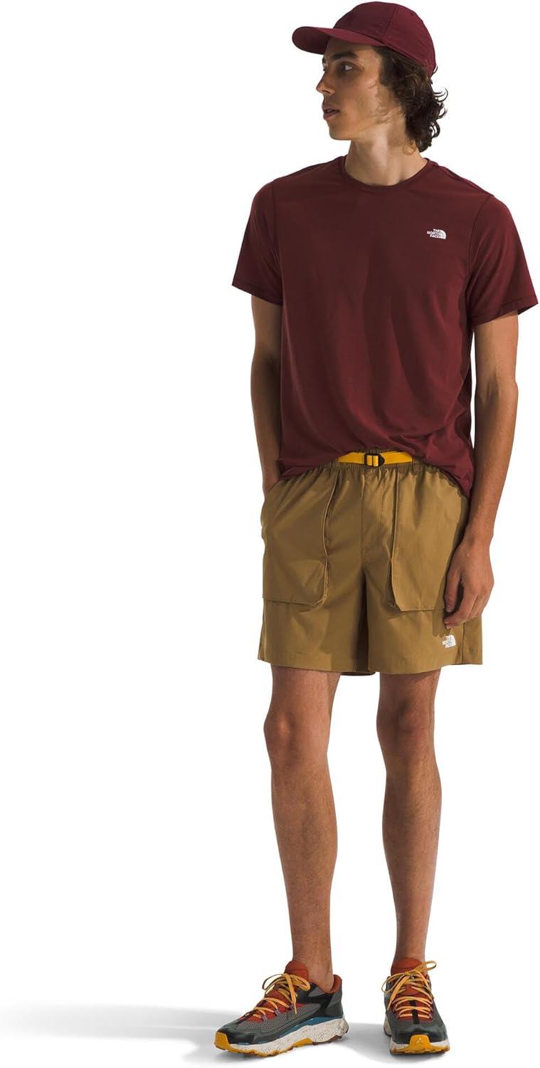 imageTHE NORTH FACE Mens Adventure Tee Lightweight amp Stretchy Shirt With Setin Sleeves amp Heat Transfer LogoSumac