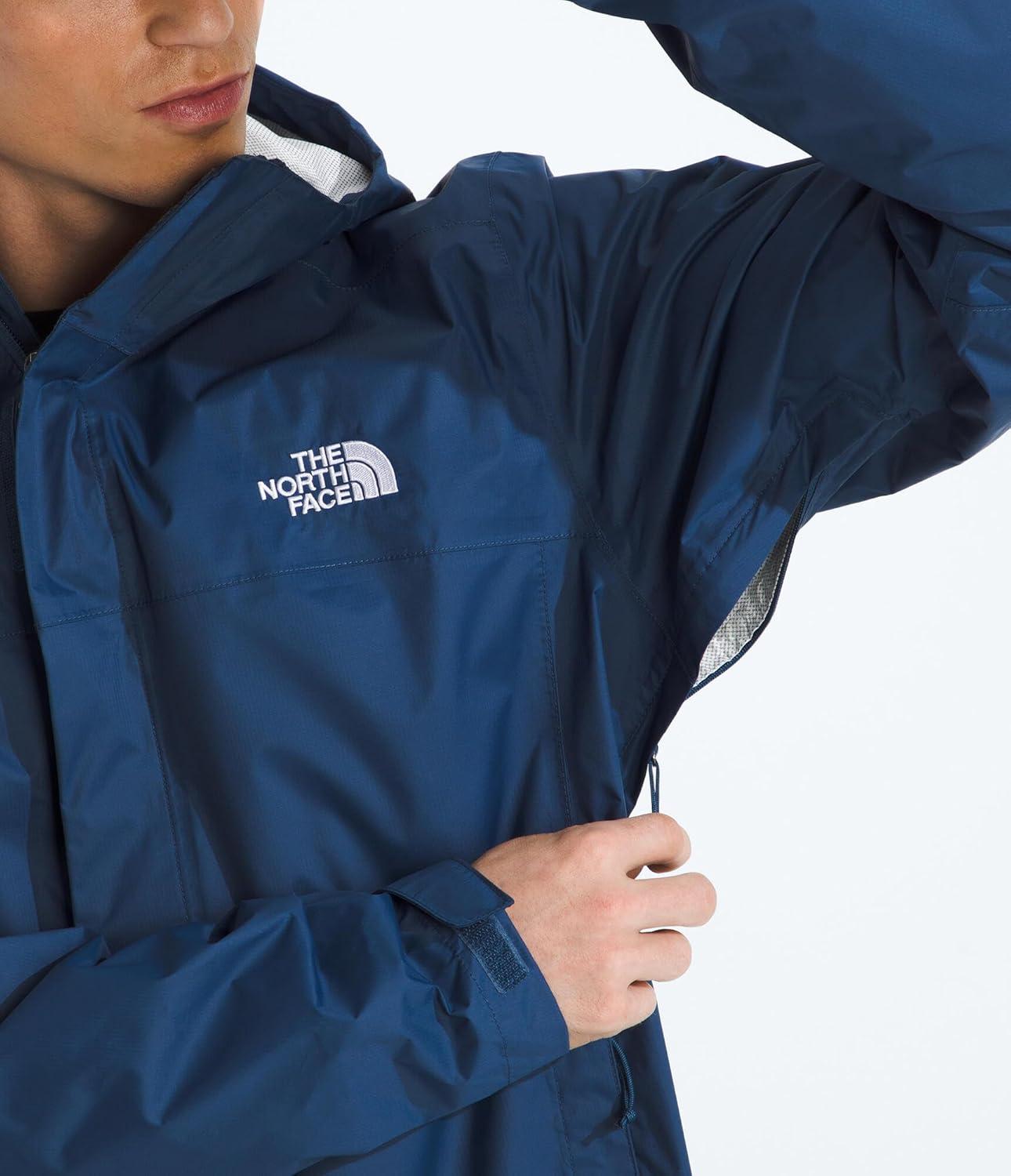 imageThe North Face mens Venture 2 Jacket Waterproof amp Windproof Hooded Raincoat Adjustable Hood Breathable PitzipsShady Blue