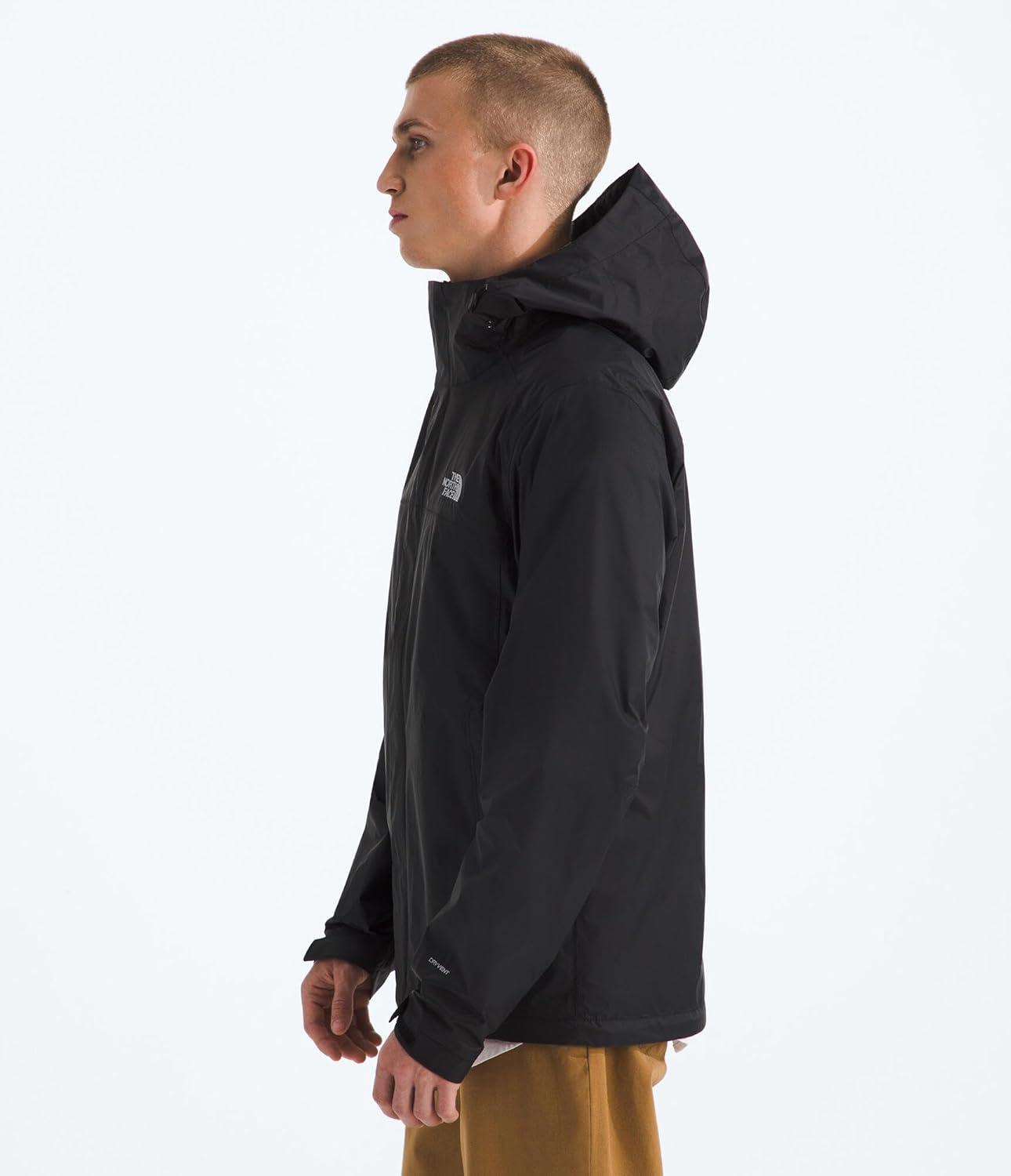 imageThe North Face mens Venture 2 Jacket Waterproof amp Windproof Hooded Raincoat Adjustable Hood Breathable PitzipsTnf Black