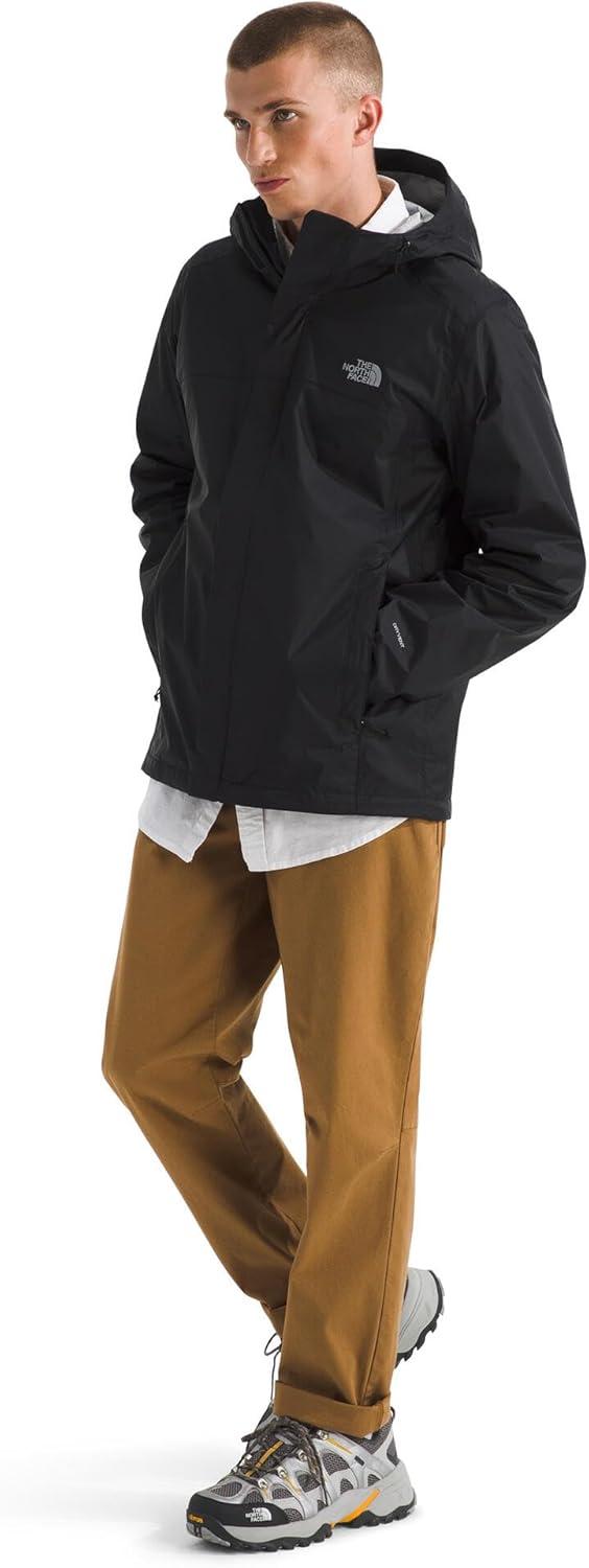 imageThe North Face mens Venture 2 Jacket Waterproof amp Windproof Hooded Raincoat Adjustable Hood Breathable PitzipsTnf Black
