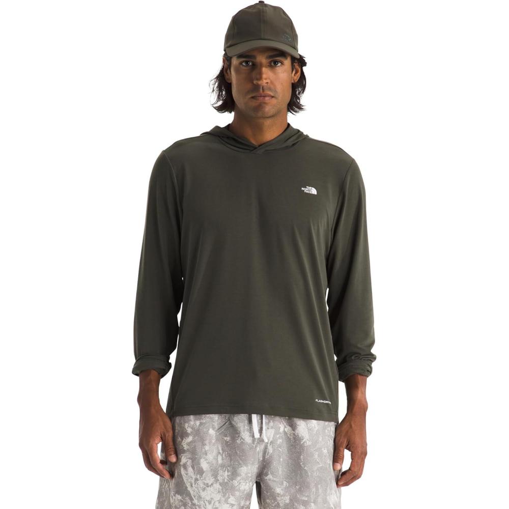 imageTHE NORTH FACE Mens Adventure Sun Hoodie  Light amp Breathable With Upf 40 Sun Protection amp 3piece HoodNew Taupe Green
