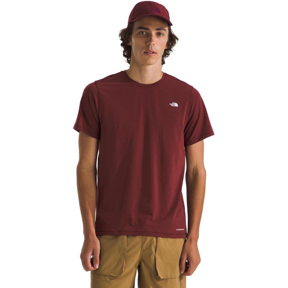 imageTHE NORTH FACE Mens Adventure Tee Lightweight amp Stretchy Shirt With Setin Sleeves amp Heat Transfer LogoSumac