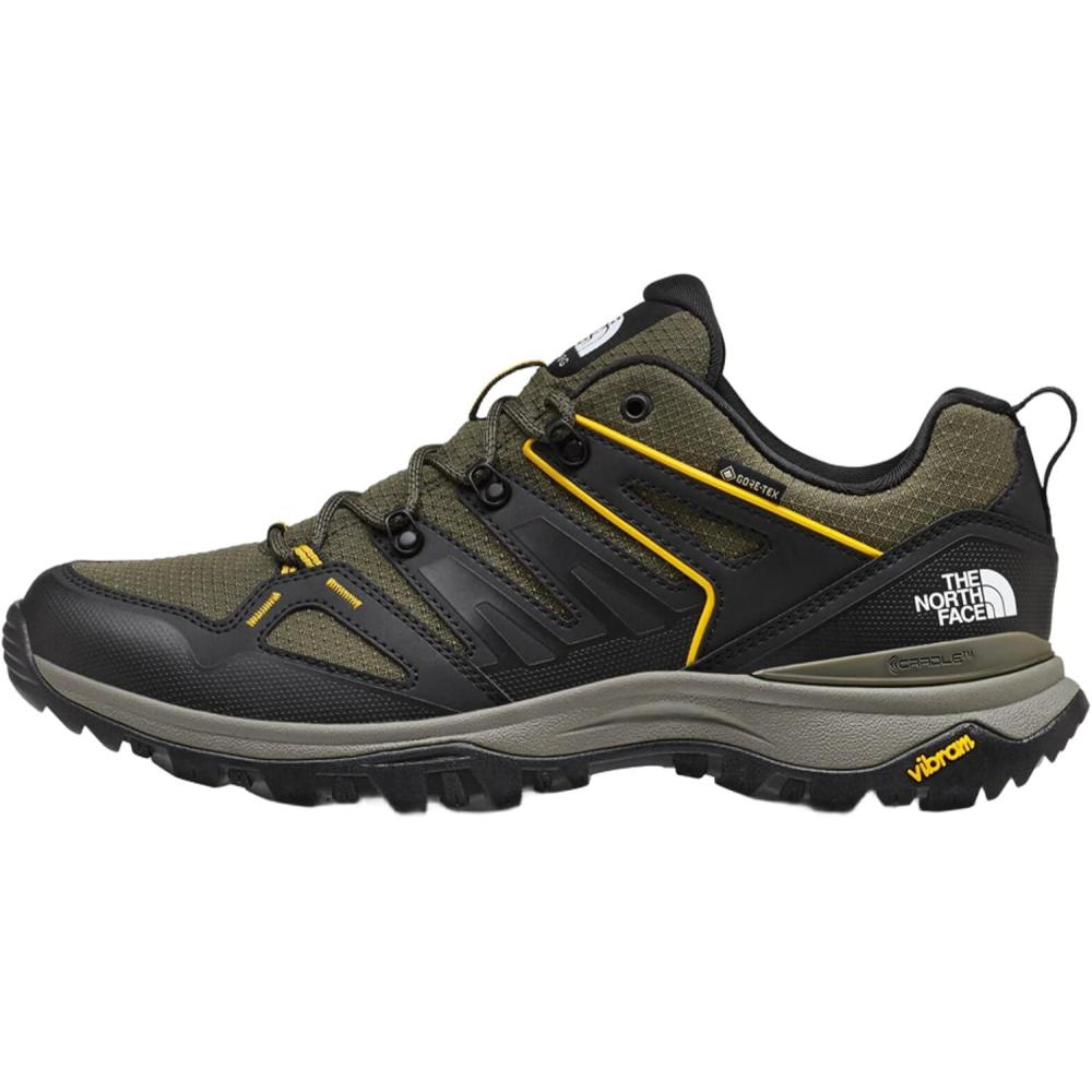 imageTHE NORTH FACE Mens Hedgehog Goretex Hiking Shoe  Waterproof Cushioned Rubber Outsole amp Flexible HeelNew Taupe GreenTnf Black