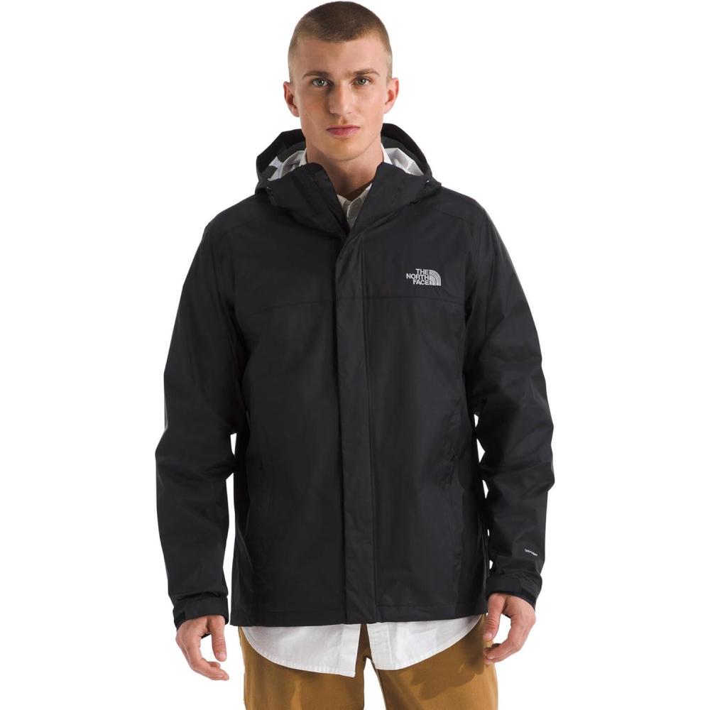 imageThe North Face mens Venture 2 Jacket Waterproof amp Windproof Hooded Raincoat Adjustable Hood Breathable PitzipsTnf Black