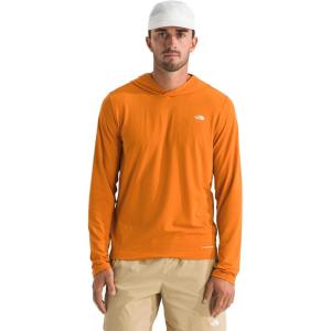 THE NORTH FACE Men’s Adventure Sun Hoodie | Light & Breathable With Upf 40+ Sun Protection & 3-piece Hood(Dust Orange)