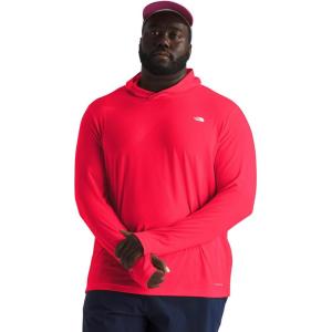 THE NORTH FACE Men’s Adventure Sun Hoodie | Light & Breathable With Upf 40+ Sun Protection & 3-piece Hood(Hibiscus)