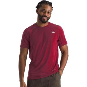 THE NORTH FACE Men’s Adventure Tee | Lightweight & Stretchy Shirt With Set-in Sleeves & Heat Transfer Logo(Beetroot)
