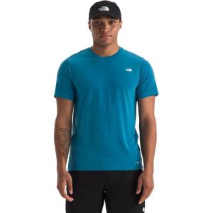 THE NORTH FACE Men’s Adventure Tee | Lightweight & Stretchy Shirt With Set-in Sleeves & Heat Transfer Logo(Dusk Blue)