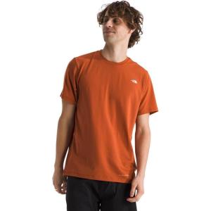 THE NORTH FACE Men’s Adventure Tee | Lightweight & Stretchy Shirt With Set-in Sleeves & Heat Transfer Logo(Earthen Copper)