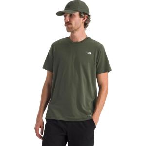 THE NORTH FACE Men’s Adventure Tee | Lightweight & Stretchy Shirt With Set-in Sleeves & Heat Transfer Logo(New Taupe Green)