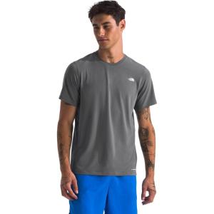 THE NORTH FACE Men’s Adventure Tee | Lightweight & Stretchy Shirt With Set-in Sleeves & Heat Transfer Logo(Smoked Pearl)