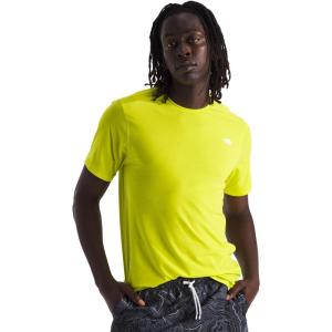THE NORTH FACE Men’s Adventure Tee | Lightweight & Stretchy Shirt With Set-in Sleeves & Heat Transfer Logo(Sulphur Spring Green)