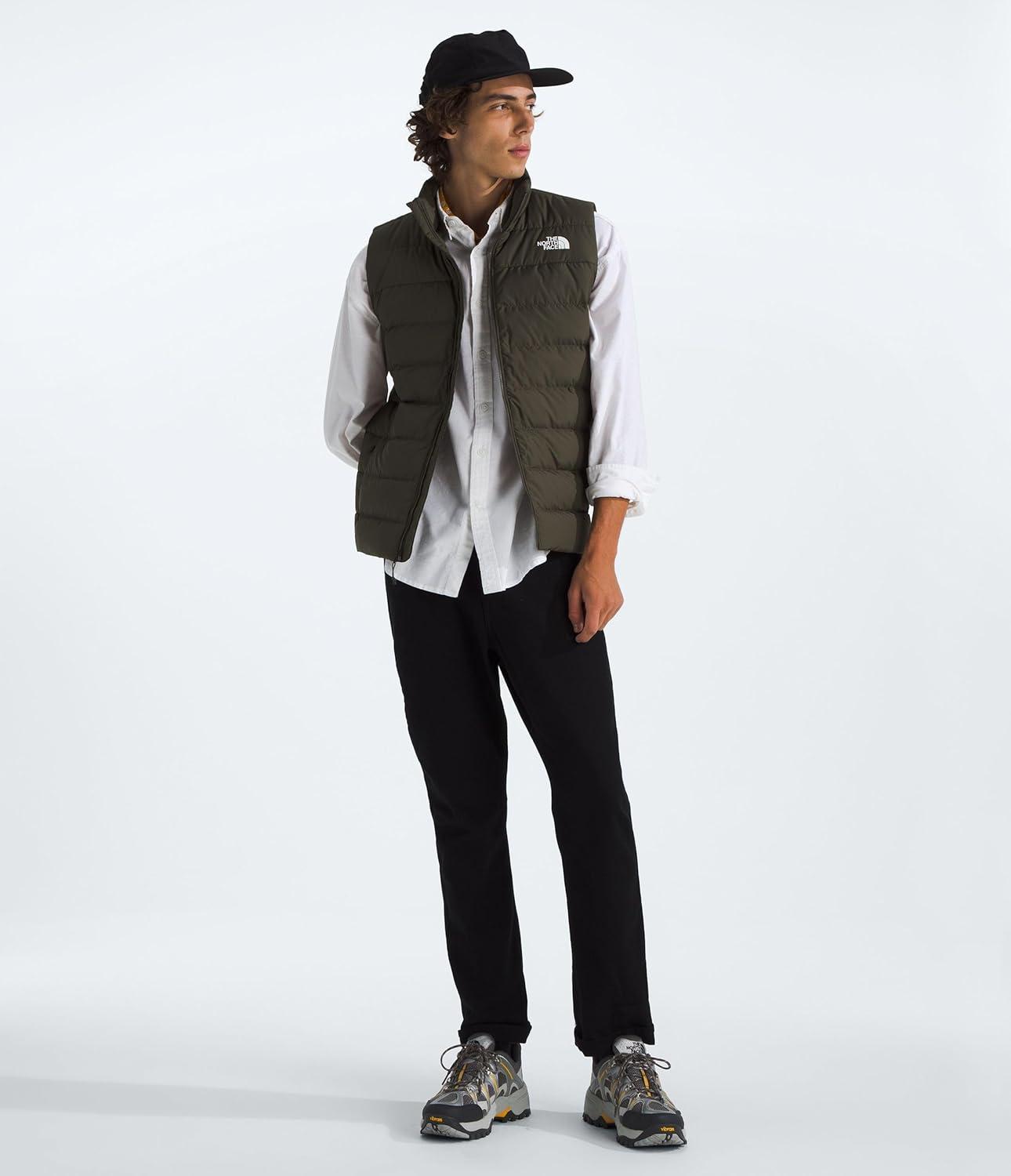 imageTHE NORTH FACE Mens Aconcagua 3 Insulated Vest Wind Resistant Water Repellent 600 Fill Waterfowl Down InsulationNew Taupe Green