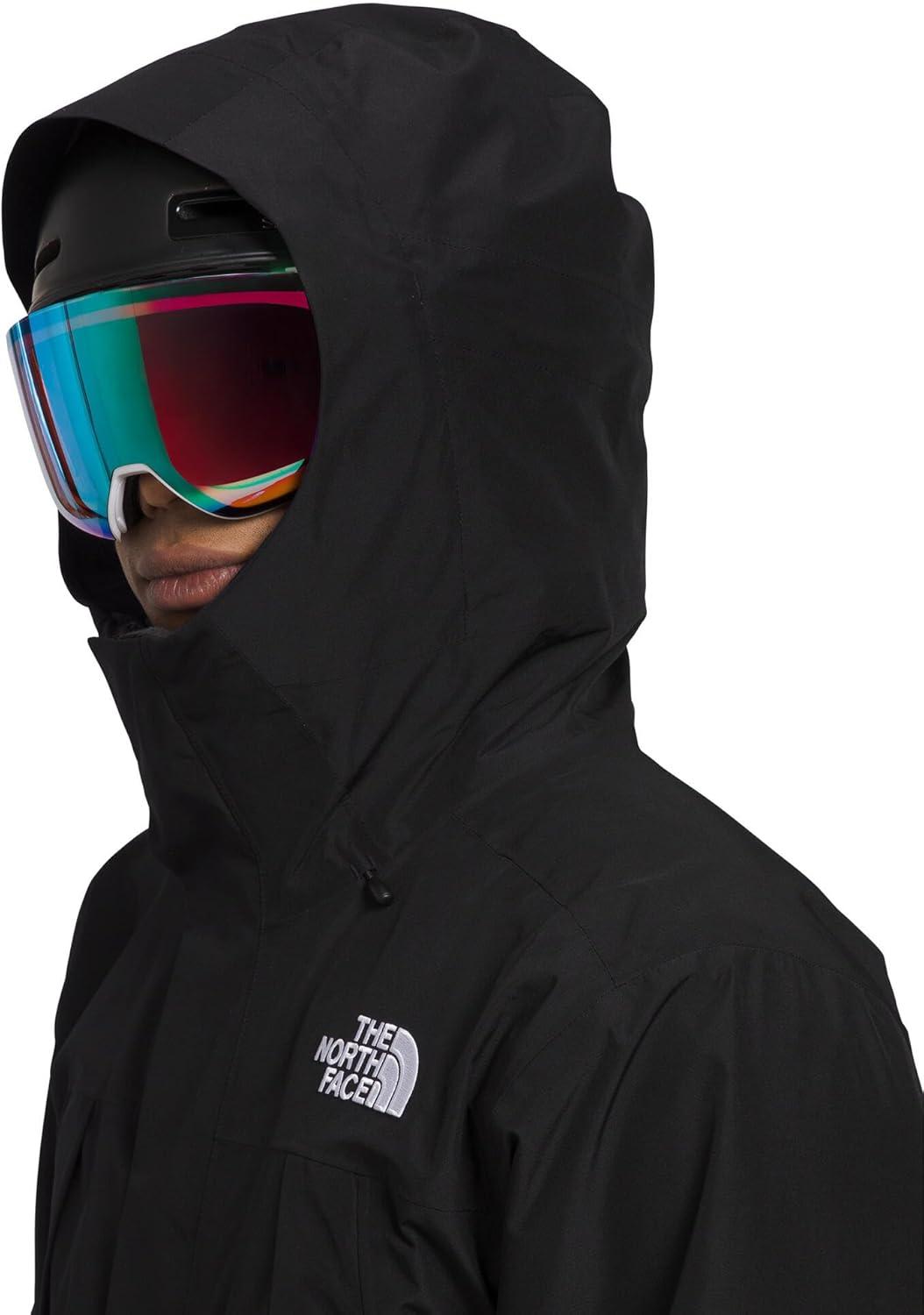 imageTHE NORTH FACE Mens Clement Triclimate Jacket Heatseeker Insulation amp Water Repellent Finish Helmet Compatible HoodTnf BlackAsphalt Greynpf