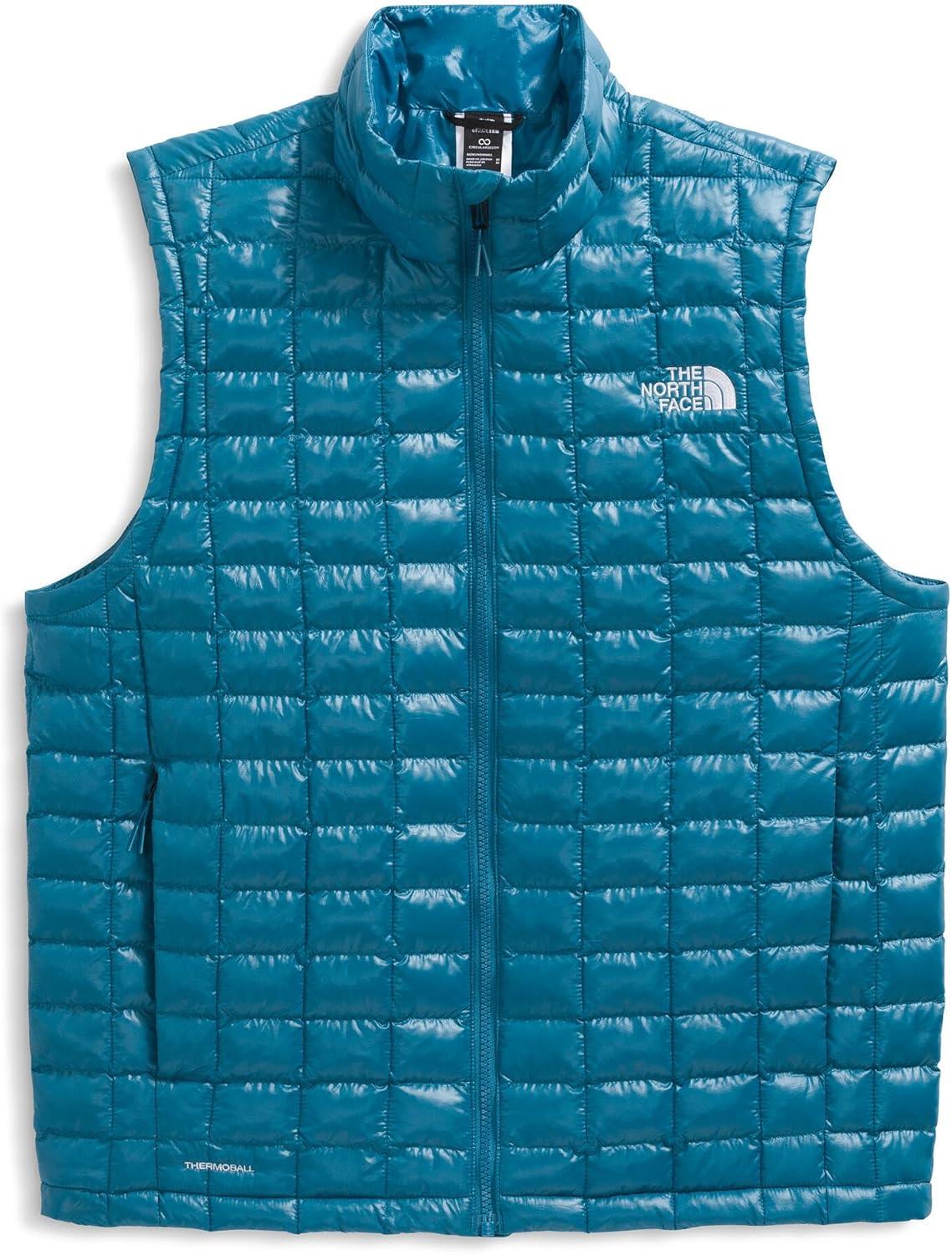 imageTHE NORTH FACE Mens Thermoball Vest Lightweight Zip Up Vest With Synthetic Insulation Wind Resistant amp Water RepellentDusk Blue